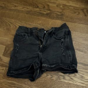 Black Jean Shorts